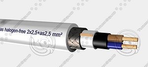 Z10-YMz1Kas 2x2,5+as2,5 mm2 halogen free.max